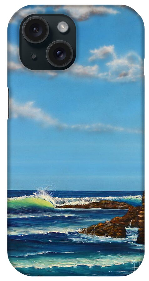 Dana Point iPhone Case featuring the painting Dana Point Walk by Mary Scott