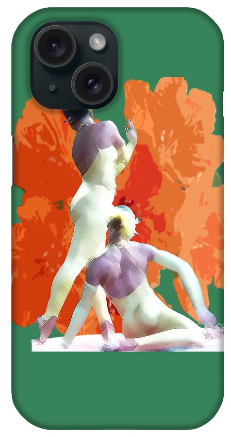 Digital Art iPhone Case featuring the digital art Dancer's back by Francesca Mackenney