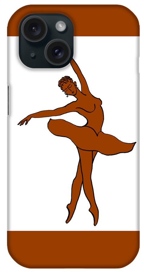 Ballerina iPhone Case featuring the painting Dancing Ballerina Silhouette by Irina Sztukowski