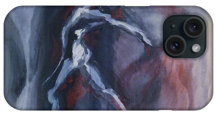 Dancer iPhone Case featuring the painting Dancing Figure by Denise F Fulmer