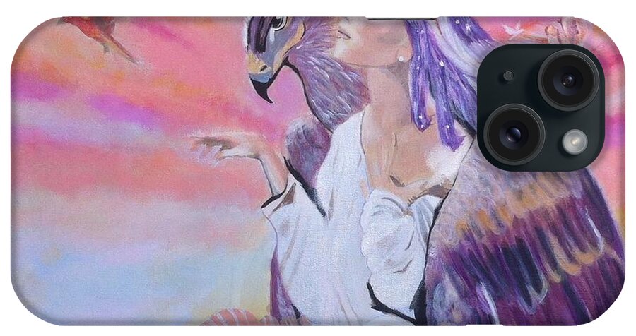 Bird iPhone Case featuring the painting Dancing in the Rhythm of life by Yvonne Payne