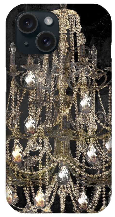 Chandelier iPhone Case featuring the painting Lit Chandelier by Mindy Sommers