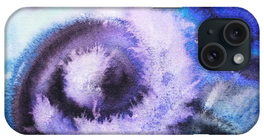 Abstract iPhone Case featuring the painting Dancing Water IV by Irina Sztukowski