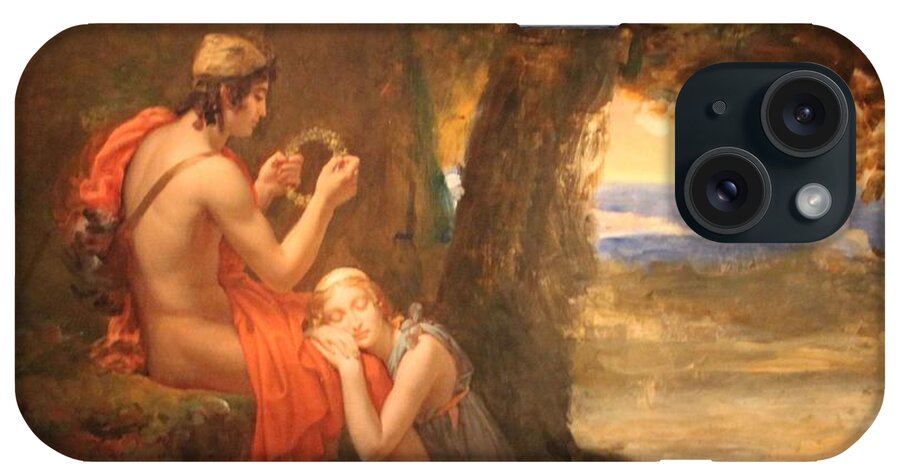 Daphnis And Chloe iPhone Case featuring the painting Daphnis and Chloe, circa 1824,  by Celestial Images