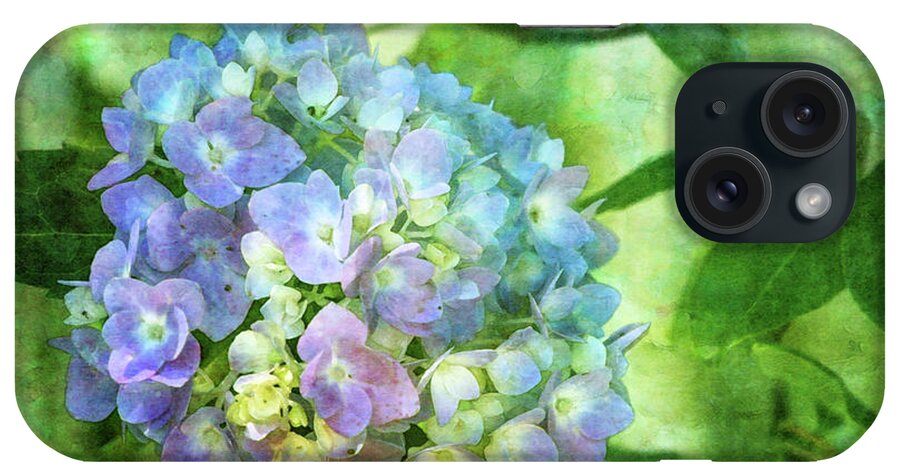 Impressionist iPhone Case featuring the photograph Dappled Light Hydrangea 2300 IDP_2 by Steven Ward