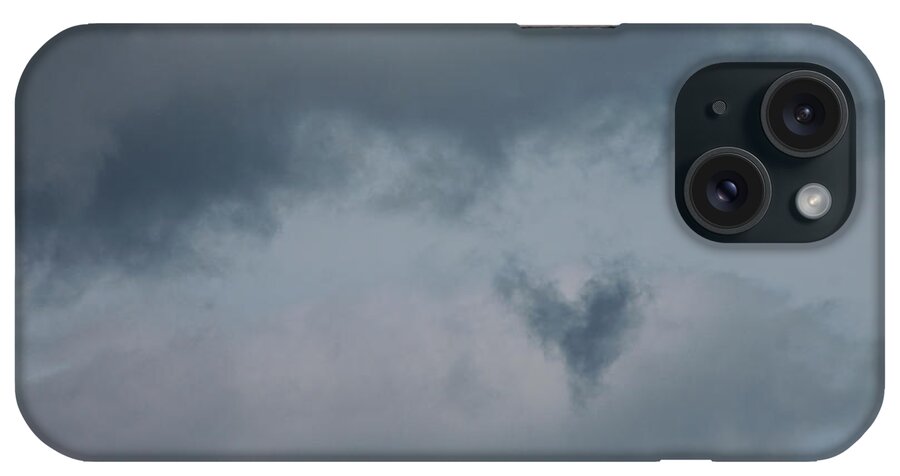 Heart iPhone Case featuring the photograph Dark Heart Cloud by Cathie Douglas