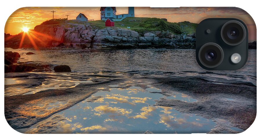 Atlantic iPhone Case featuring the photograph Dawn Breaking at Nubble by Jerry Fornarotto