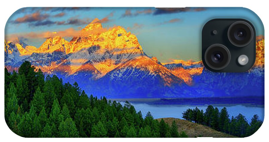 Grand Teton National Park iPhone Case featuring the photograph Dawn on the Tetons by Greg Norrell