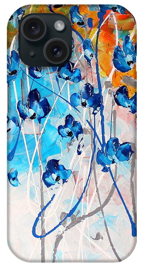 Blue iPhone Case featuring the painting Daydreaming by Preethi Mathialagan