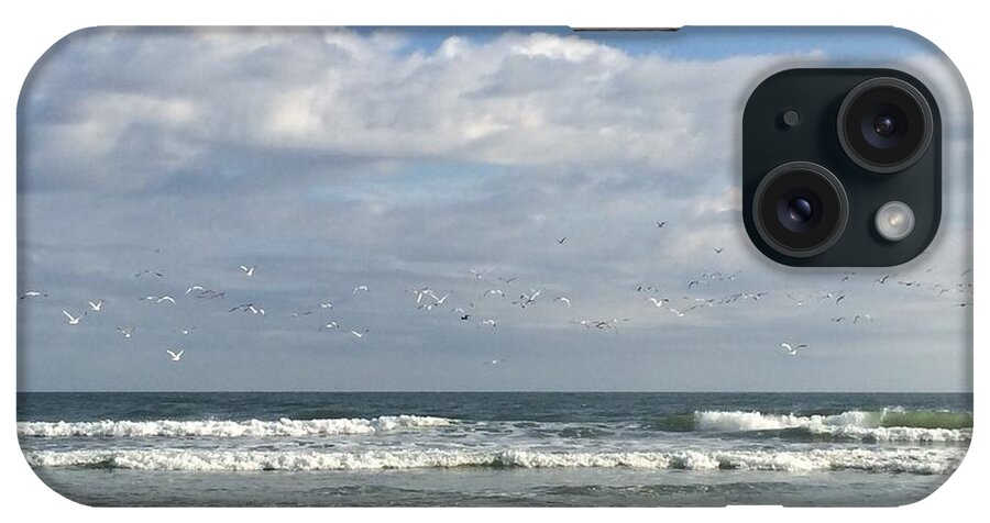 Early Morning Walking The Beach In Daytona iPhone Case featuring the photograph Daytona Beach 3 by Audrey Peaty