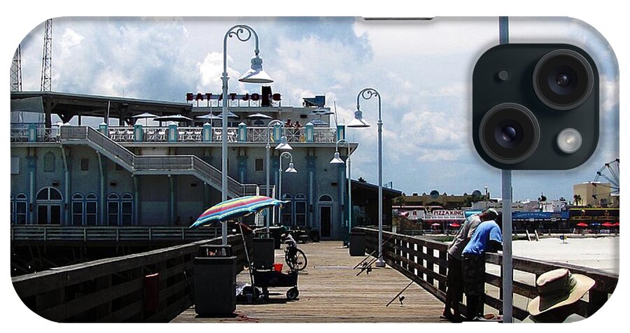 Daytona iPhone Case featuring the photograph Daytona Beach Fishing Pier  by Christopher Mercer