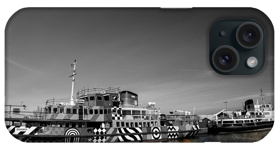 Painted iPhone Case featuring the photograph Dazzle Ship by Spikey Mouse Photography