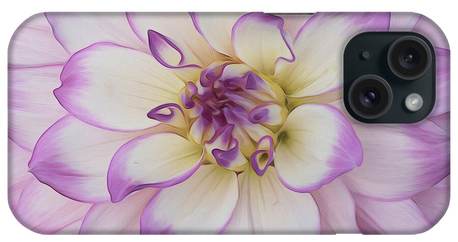 Botanical iPhone Case featuring the photograph Dazzling Dahlia Oil by Catherine Avilez