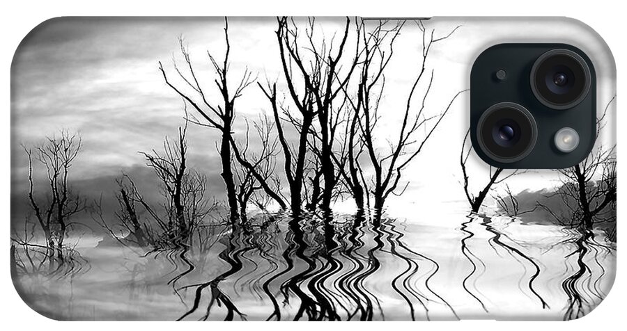 Photography iPhone Case featuring the photograph Dead Trees BW by Susan Kinney
