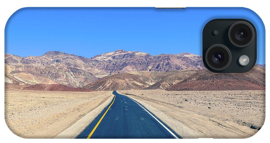 Usa iPhone Case featuring the photograph Death Valley road by Alberto Zanoni
