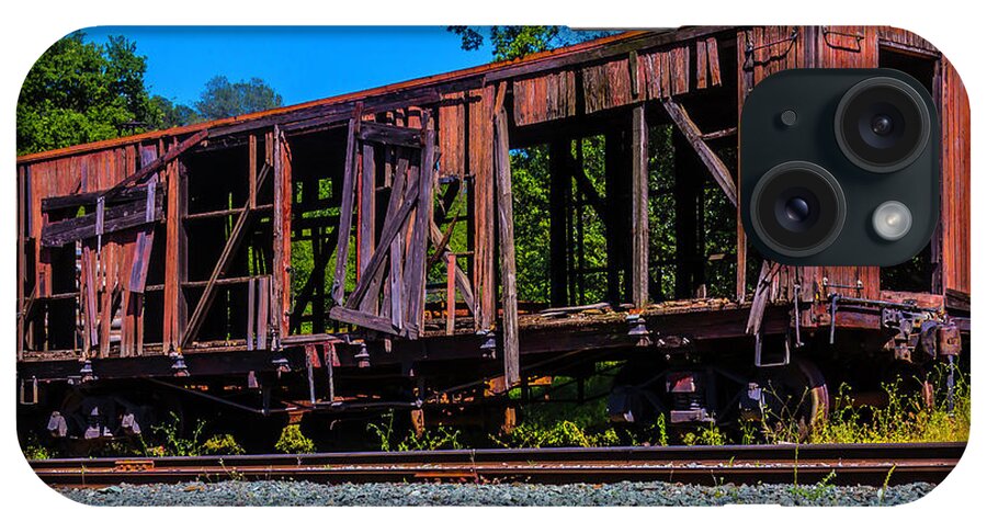 Old iPhone Case featuring the photograph Decaying Red Box Car by Garry Gay
