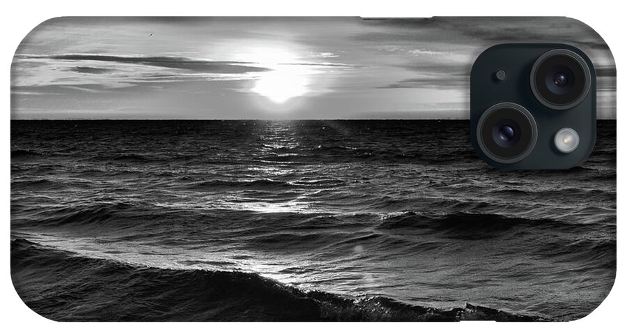 Black And White iPhone Case featuring the photograph December 20-2016 Sunrise At Oro Station BW by Lyle Crump