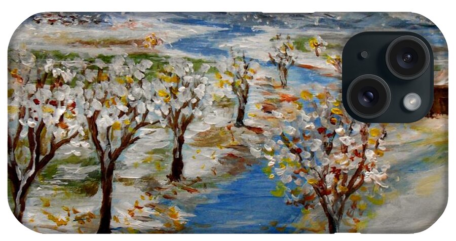 Winter iPhone Case featuring the painting December by Konstantinos Charalampopoulos