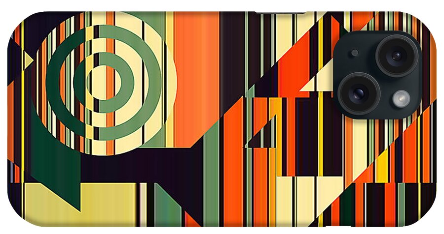 Deco iPhone Case featuring the digital art Deco Abstract 1 by Chuck Staley