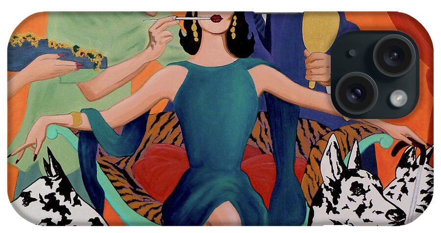 Deco Diva iPhone Case featuring the painting Deco Diva by Tony Franza