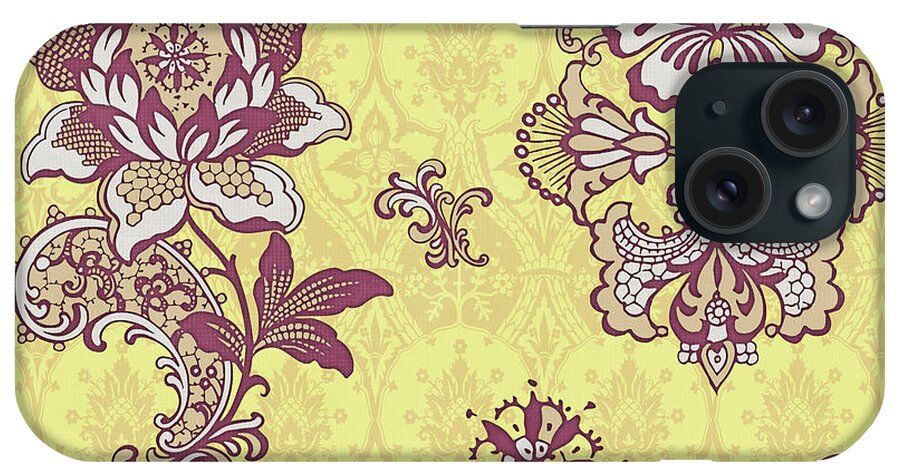 Flowers iPhone Case featuring the painting Deco Flower Yellow by JQ Licensing