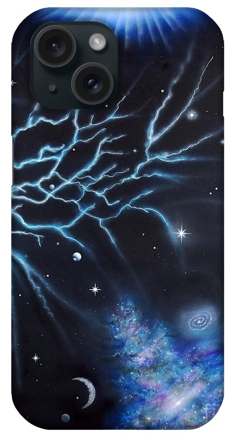 Space iPhone Case featuring the painting Deep Space by Mary Scott