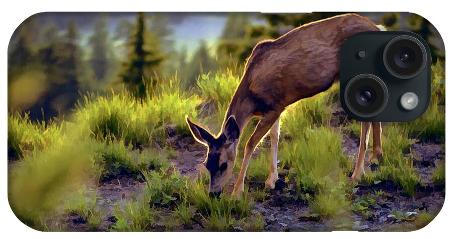 Nature iPhone Case featuring the photograph Deer at Crater Lake, Oregon by John A Rodriguez