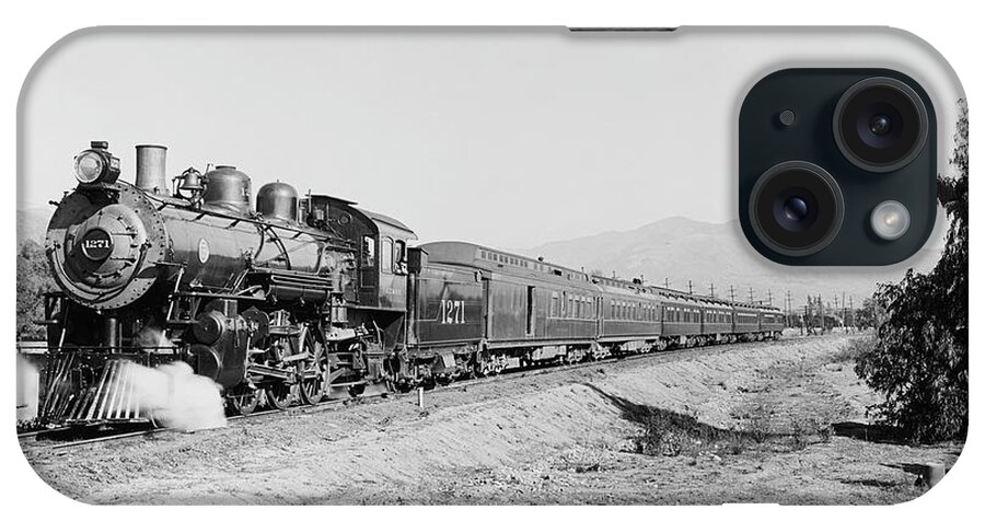 Vintage Train iPhone Case featuring the photograph Deluxe Overland Limited Passenger Train by War Is Hell Store