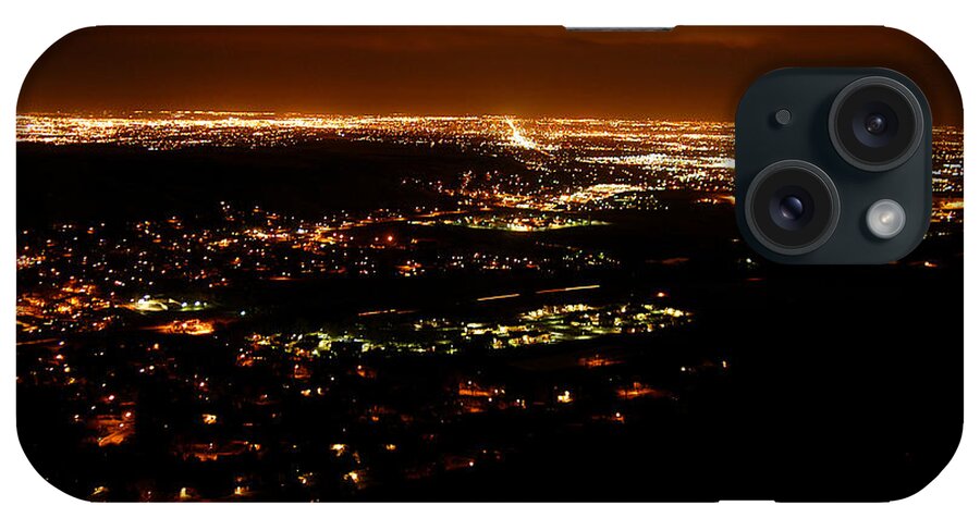 Clay iPhone Case featuring the photograph Denver Area At Night From Lookout Mountain by Clayton Bruster