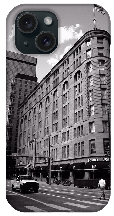 America iPhone Case featuring the photograph Denver Downtown 2 BW by Frank Romeo