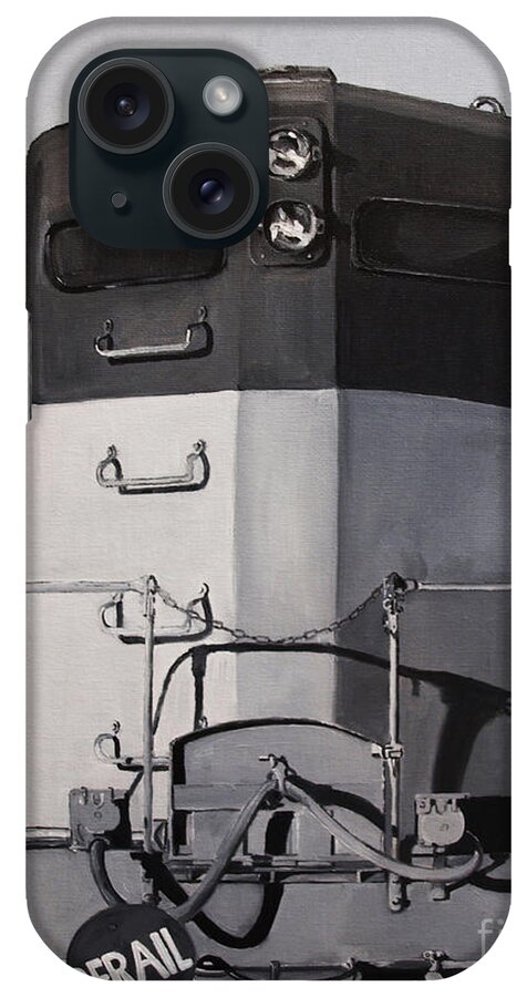 Transportation iPhone Case featuring the painting Derail by Mary Capriole