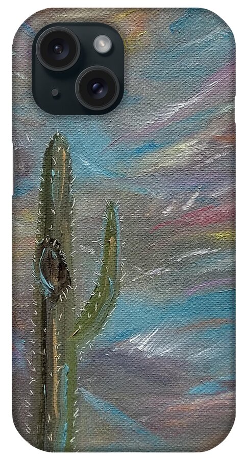 Desert iPhone Case featuring the painting Desert Dust by Judith Rhue