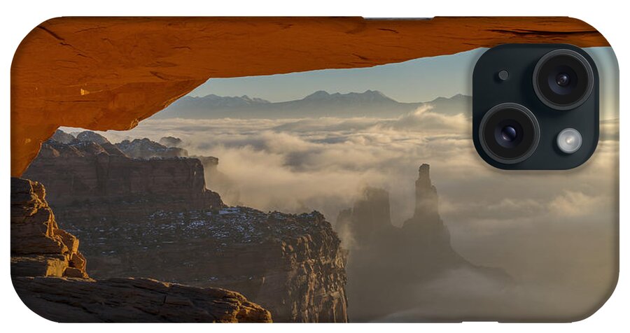 Mesa Arch iPhone Case featuring the photograph Desert Fog by Dustin LeFevre