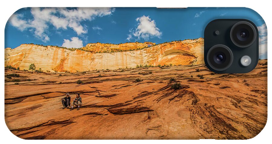 Zion iPhone Case featuring the photograph Desert Solitaire with a Friend by Doug Scrima