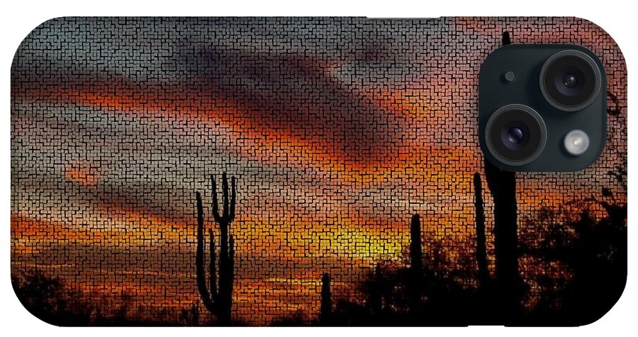Software iPhone Case featuring the photograph Desert Sunset by Joseph Baril