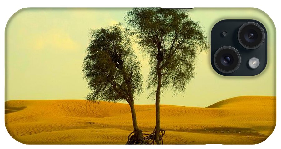 Landscape iPhone Case featuring the photograph Desert Trees by Barbara Von Pagel