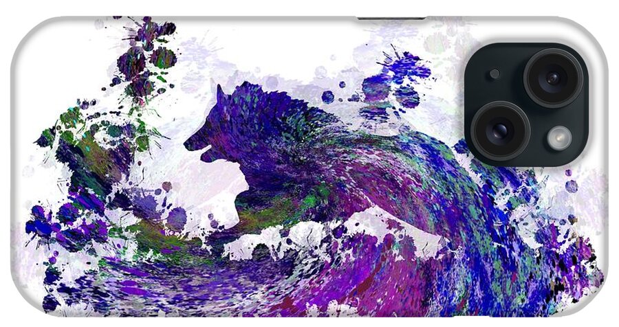 Dog iPhone Case featuring the digital art Design 44 by Lucie Dumas