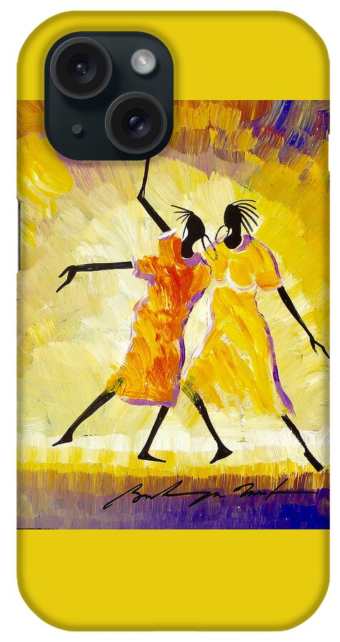 True African Art iPhone Case featuring the painting B-121 by Martin Bulinya