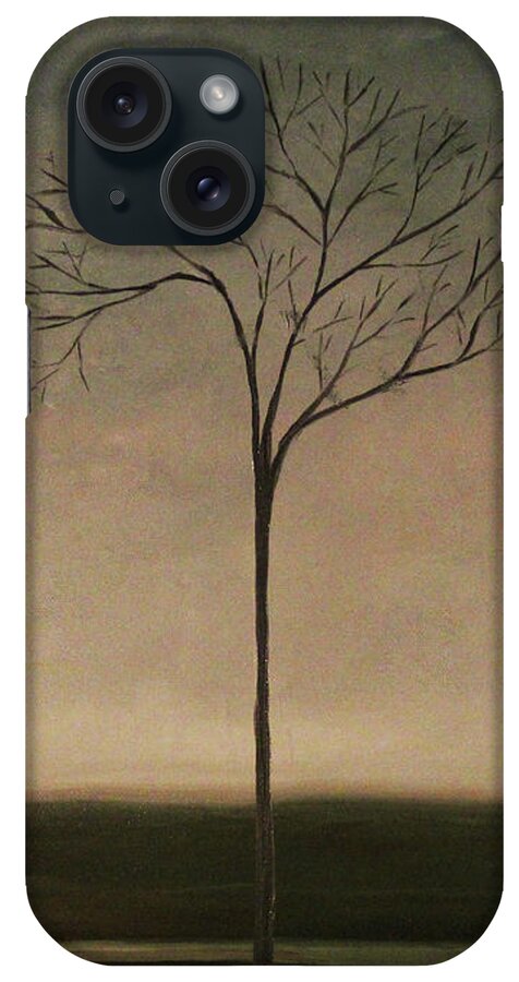 Tree iPhone Case featuring the painting Det lille treet - The Little Tree by Tone Aanderaa