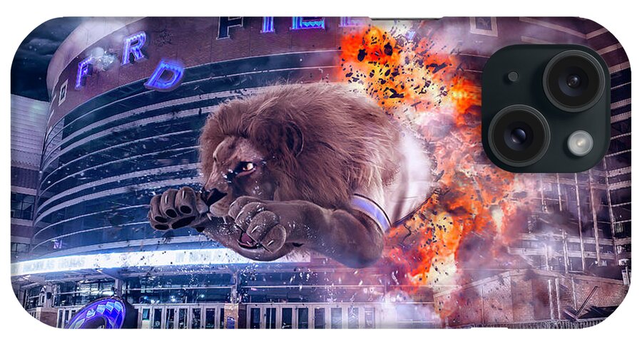 Comerica Park iPhone Case featuring the photograph Detroit Lions at Ford Field 2 by Nicholas Grunas