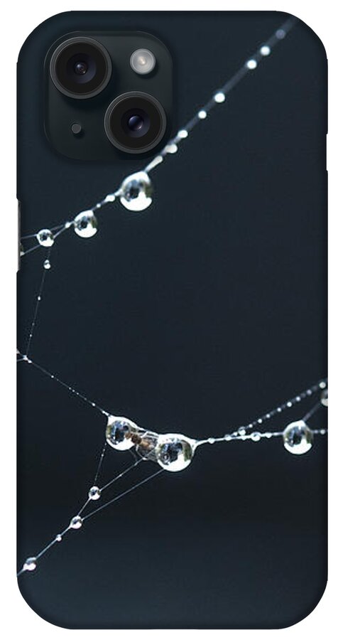 Dew iPhone Case featuring the photograph Dew on cobweb 001 by Clayton Bastiani