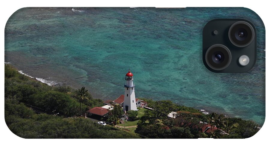 Lighthouse iPhone Case featuring the photograph Diamond Head Lighthouse I by Carol Eliassen