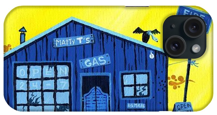 Gas Station iPhone Case featuring the painting Did you see that by Dan Keough