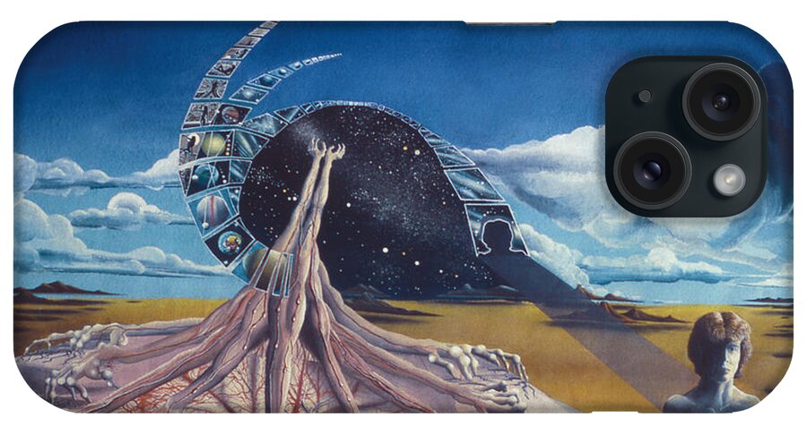 Surrealism iPhone Case featuring the painting Different Prayer by Leonard Rubins