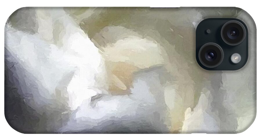 Digital Painting iPhone Case featuring the digital art Digital Painting Gardenia Flower by Delynn Addams
