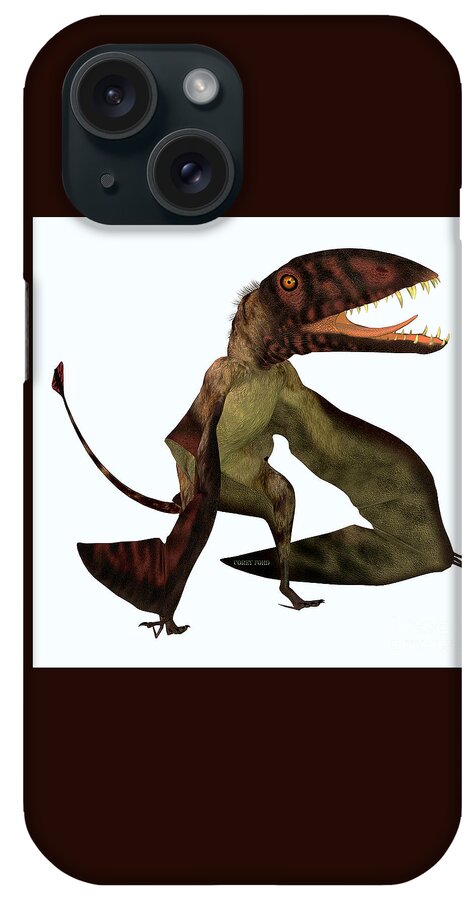 Dimorphodon iPhone Case featuring the painting Dimorphodon Pterosaur by Corey Ford