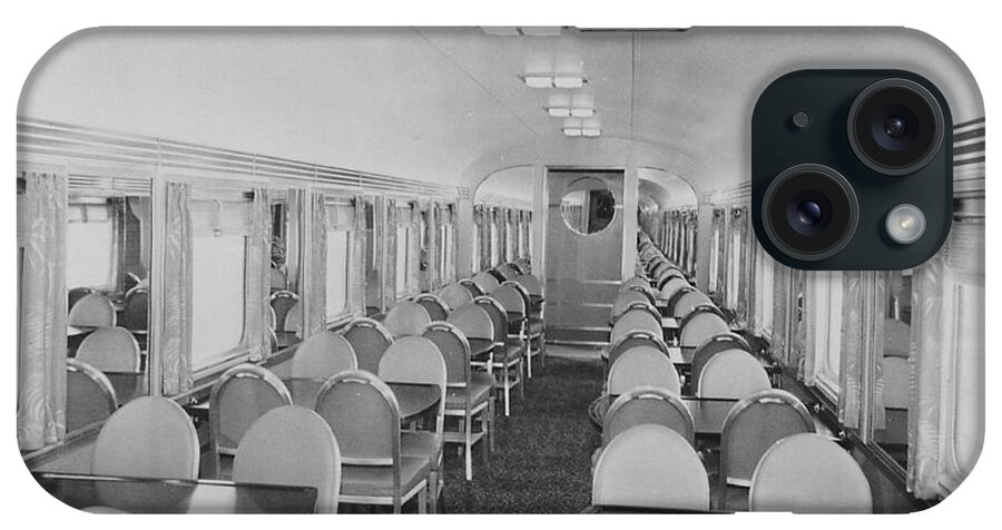 Passenger Cars iPhone Case featuring the photograph Dining Car Interior by Chicago and North Western Historical Society