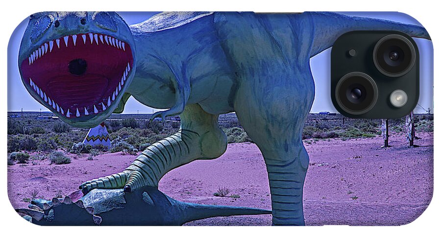 Roadside Dinosaur iPhone Case featuring the photograph Dinosaur With kill by Garry Gay