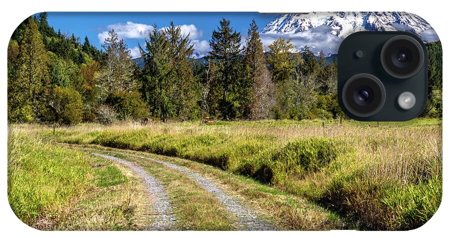 Mt iPhone Case featuring the photograph Dirt Road to MT Rainier by Rob Green