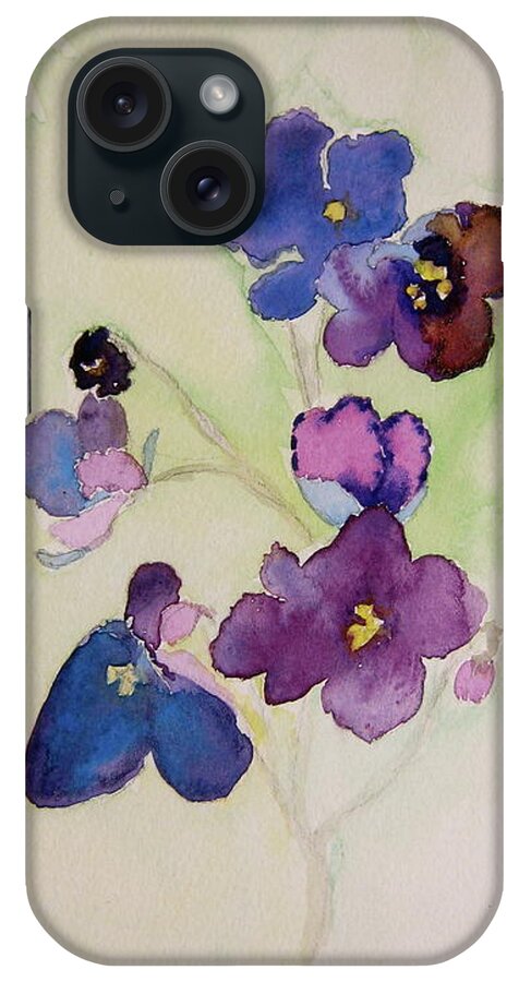 Violets iPhone Case featuring the painting Diversity by Beverley Harper Tinsley